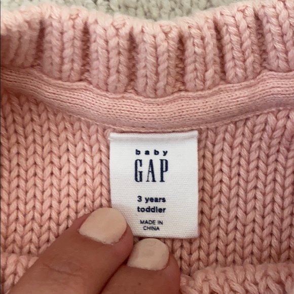 Toddler girl cable knit sweater - Picture 2 of 3